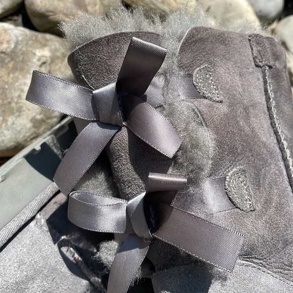 UGG Bailey Suede Bow II Water-Repellent Cold Weather Boots - Picture 10 of 14